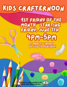 Kids Crafternoon at Abbott Library @ Abbott Library