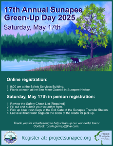 17th ANNUAL SUNAPEE GREEN-UP DAY @ Sunapee Safety Services Bldg